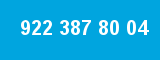 922 387 80 04 922 387 80 04